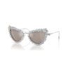 2-i-1-solbriller med klips, i iøynefallende cat-eye-form, Sk7011, hvit 2-i-1-solbriller med klips, i iøynefallende cat-eye-form, Sk7011, hvit