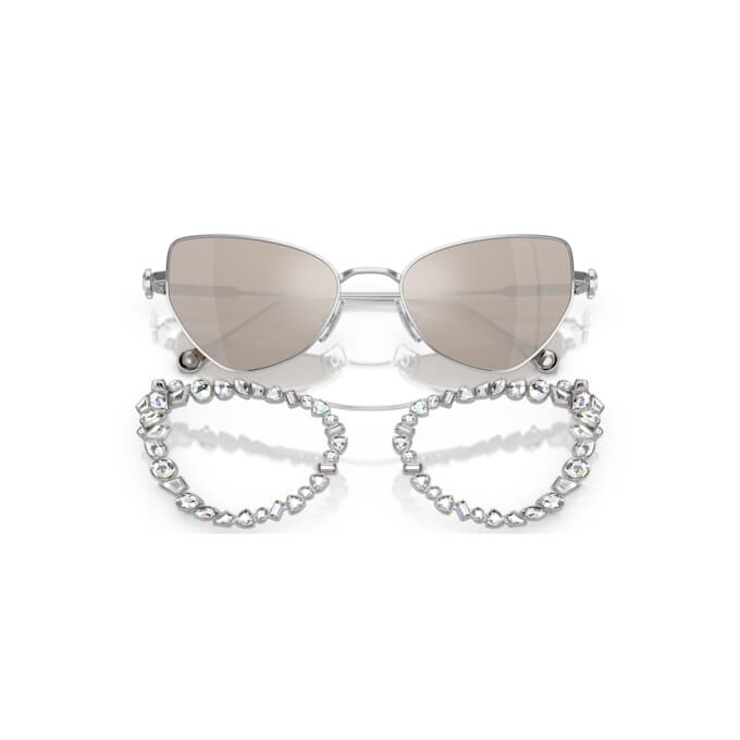 2-i-1-solbriller med klips, i iøynefallende cat-eye-form, Sk7011, hvit 2-i-1-solbriller med klips, i iøynefallende cat-eye-form, Sk7011, hvit