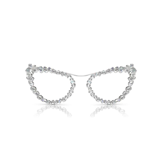 2-i-1-solbriller med klips, i iøynefallende cat-eye-form, Sk7011, hvit 2-i-1-solbriller med klips, i iøynefallende cat-eye-form, Sk7011, hvit