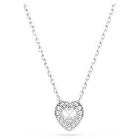 Ariana Grande X Swarovski anheng med blandede slipinger, hjerte, hvitt, rhodiumbelagt Ariana Grande X Swarovski anheng med blandede slipinger, hjerte, hvitt, rhodiumbelagt