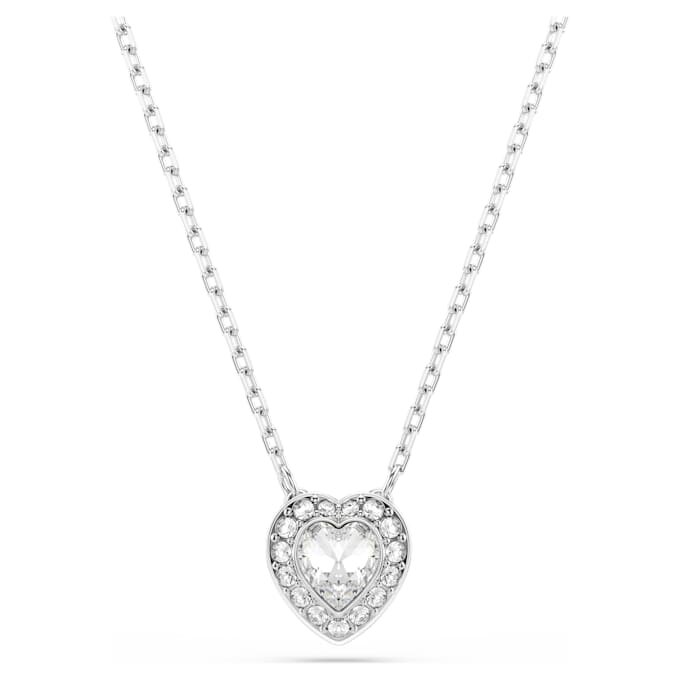 Ariana Grande X Swarovski anheng med blandede slipinger, hjerte, hvitt, rhodiumbelagt Ariana Grande X Swarovski anheng med blandede slipinger, hjerte, hvitt, rhodiumbelagt