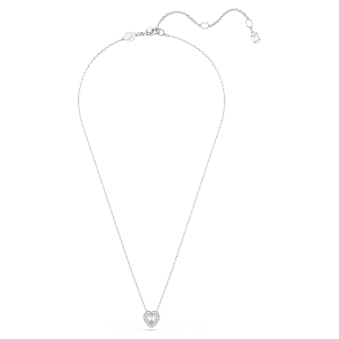 Ariana Grande X Swarovski anheng med blandede slipinger, hjerte, hvitt, rhodiumbelagt Ariana Grande X Swarovski anheng med blandede slipinger, hjerte, hvitt, rhodiumbelagt
