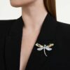Ariana Grande X Swarovski anheng og brosje med krystallperler, blandede slipinger, øyenstikker, hvit, rhodiumbelagt
