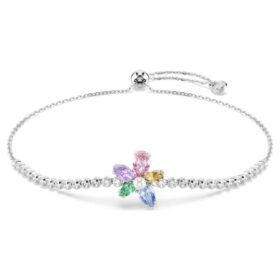 Ariana Grande X Swarovski-armbånd med blandede slipinger, blomst, flerfarget, rhodiumbelagt Ariana Grande X Swarovski-armbånd med blandede slipinger, blomst, flerfarget, rhodiumbelagt