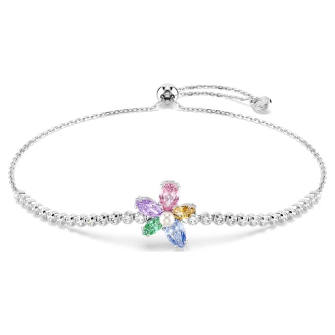 Ariana Grande X Swarovski-armbånd med blandede slipinger, blomst, flerfarget, rhodiumbelagt Ariana Grande X Swarovski-armbånd med blandede slipinger, blomst, flerfarget, rhodiumbelagt