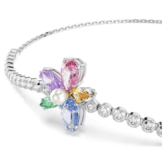 Ariana Grande X Swarovski-armbånd med blandede slipinger, blomst, flerfarget, rhodiumbelagt Ariana Grande X Swarovski-armbånd med blandede slipinger, blomst, flerfarget, rhodiumbelagt