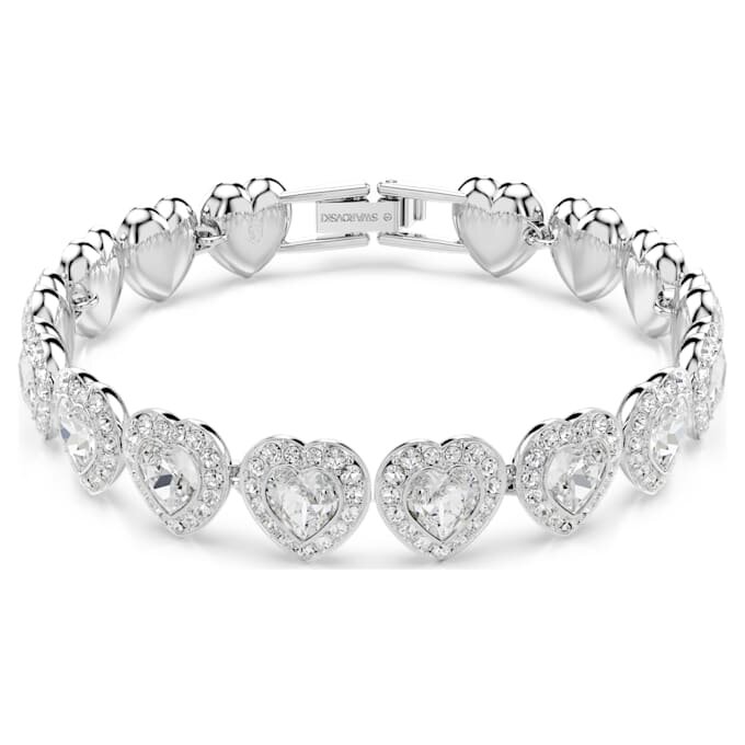 Ariana Grande X Swarovski-armbånd med blandede slipninger, hjerte, hvitt, rhodiumbelagt Ariana Grande X Swarovski-armbånd med blandede slipninger, hjerte, hvitt, rhodiumbelagt