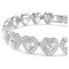 Ariana Grande X Swarovski-armbånd med blandede slipninger, hjerte, hvitt, rhodiumbelagt Ariana Grande X Swarovski-armbånd med blandede slipninger, hjerte, hvitt, rhodiumbelagt