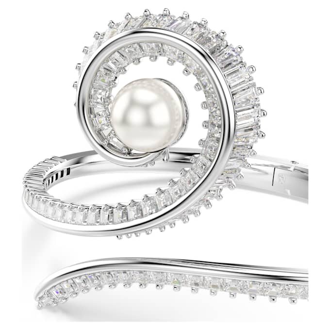 Ariana Grande X Swarovski armbånd med krystallperler, baguettesliping, hvitt, rhodiumbelagt Ariana Grande X Swarovski armbånd med krystallperler, baguettesliping, hvitt, rhodiumbelagt