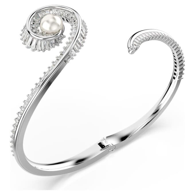Ariana Grande X Swarovski armbånd med krystallperler, baguettesliping, hvitt, rhodiumbelagt Ariana Grande X Swarovski armbånd med krystallperler, baguettesliping, hvitt, rhodiumbelagt