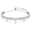 Ariana Grande X Swarovski-armbånd med krystallperler, rundslipt, hvit, rhodiumbelagt Ariana Grande X Swarovski-armbånd med krystallperler, rundslipt, hvit, rhodiumbelagt