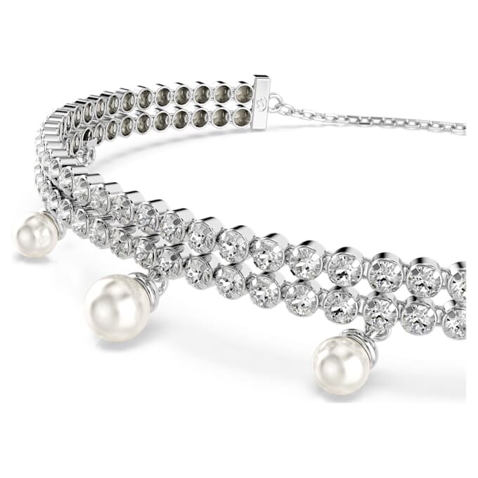 Ariana Grande X Swarovski-armbånd med krystallperler, rundslipt, hvit, rhodiumbelagt Ariana Grande X Swarovski-armbånd med krystallperler, rundslipt, hvit, rhodiumbelagt