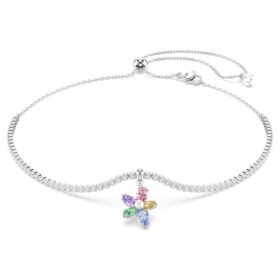 Ariana Grande X Swarovski choker med blandede slipinger, blomst, flerfarget, rhodiumbelagt Ariana Grande X Swarovski choker med blandede slipinger, blomst, flerfarget, rhodiumbelagt