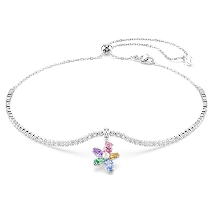 Ariana Grande X Swarovski choker med blandede slipinger, blomst, flerfarget, rhodiumbelagt Ariana Grande X Swarovski choker med blandede slipinger, blomst, flerfarget, rhodiumbelagt