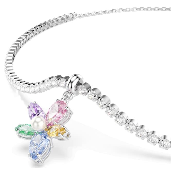 Ariana Grande X Swarovski choker med blandede slipinger, blomst, flerfarget, rhodiumbelagt Ariana Grande X Swarovski choker med blandede slipinger, blomst, flerfarget, rhodiumbelagt