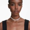 Ariana Grande X Swarovski choker med blandede slipinger, krystallperler, hjerte, hvit, rhodiumbelagt