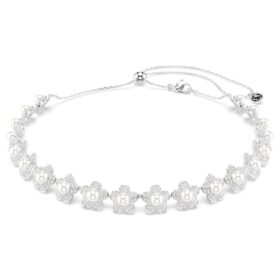 Ariana Grande X Swarovski choker med krystallperler, rundslipt, hvit, rhodiumbelagt Ariana Grande X Swarovski choker med krystallperler, rundslipt, hvit, rhodiumbelagt