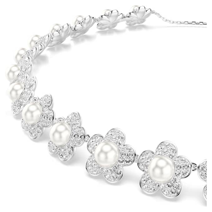 Ariana Grande X Swarovski choker med krystallperler, rundslipt, hvit, rhodiumbelagt Ariana Grande X Swarovski choker med krystallperler, rundslipt, hvit, rhodiumbelagt