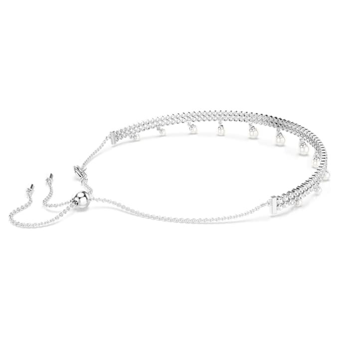 Ariana Grande X Swarovski choker med krystallperler, rundslipt, hvit, rhodiumbelagt Ariana Grande X Swarovski choker med krystallperler, rundslipt, hvit, rhodiumbelagt