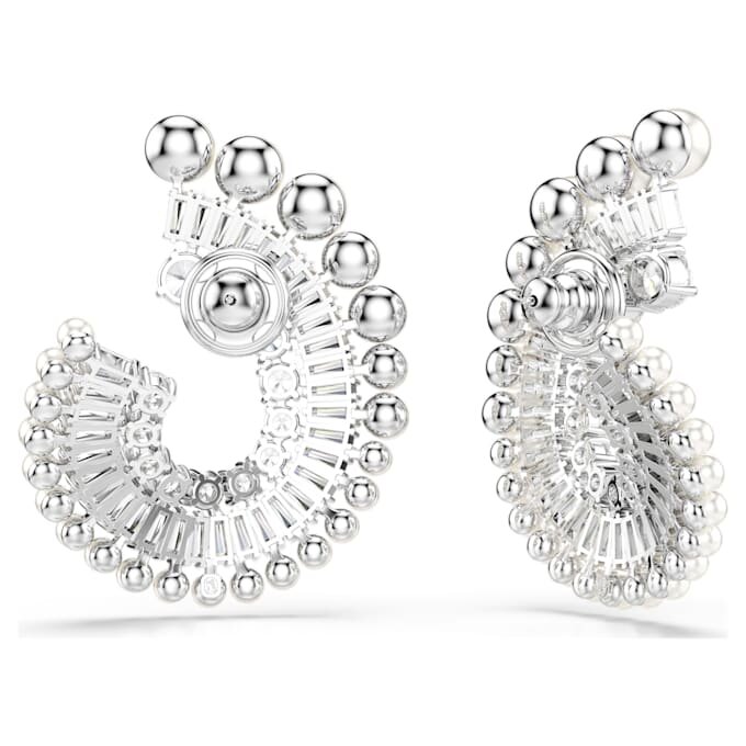 Ariana Grande X Swarovski dråpeøredobber med krystallperle, blandede slipninger, hvit, rhodiumbelagt Ariana Grande X Swarovski dråpeøredobber med krystallperle, blandede slipninger, hvit, rhodiumbelagt