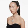 Ariana Grande X Swarovski choker med blandede slipinger, krystallperler, hjerte, hvit, rhodiumbelagt