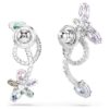 Ariana Grande X Swarovski dråpeøredobber med ørejakke, blandede slipninger, øyenstikker, blomst, flerfarget, rhodiumbelagt