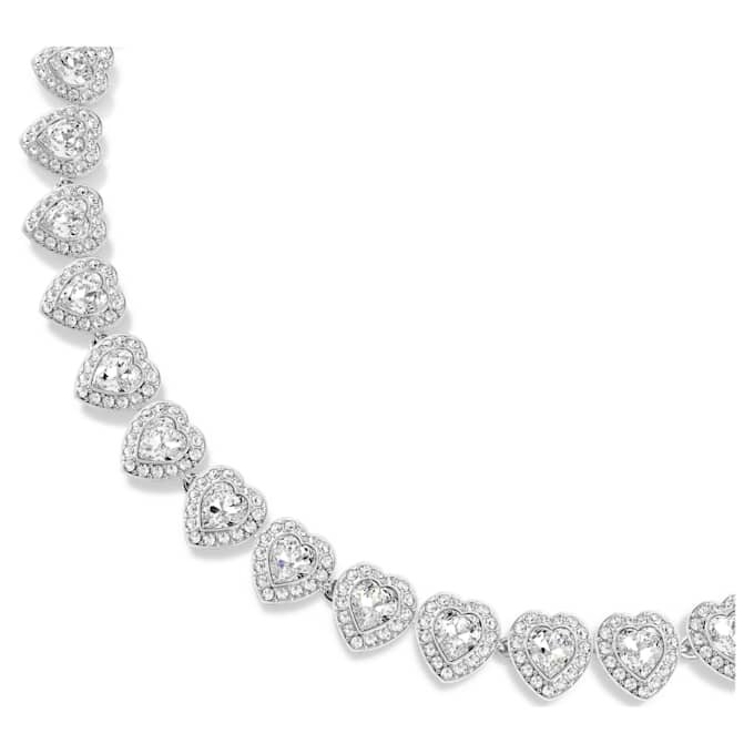 Ariana Grande X Swarovski halskjede med blandede slipinger, hjerte, hvitt, rhodiumbelagt Ariana Grande X Swarovski halskjede med blandede slipinger, hjerte, hvitt, rhodiumbelagt