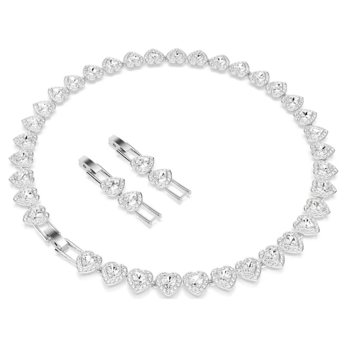 Ariana Grande X Swarovski halskjede med blandede slipinger, hjerte, hvitt, rhodiumbelagt Ariana Grande X Swarovski halskjede med blandede slipinger, hjerte, hvitt, rhodiumbelagt