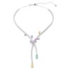 Ariana Grande X Swarovski-halskjede med blandede slipinger, øyenstikker, flerfarget, rhodiumbelagt Ariana Grande X Swarovski-halskjede med blandede slipinger, øyenstikker, flerfarget, rhodiumbelagt