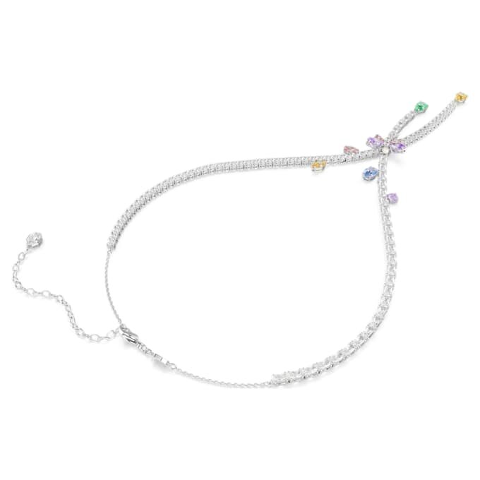 Ariana Grande X Swarovski-halskjede med blandede slipinger, øyenstikker, flerfarget, rhodiumbelagt Ariana Grande X Swarovski-halskjede med blandede slipinger, øyenstikker, flerfarget, rhodiumbelagt