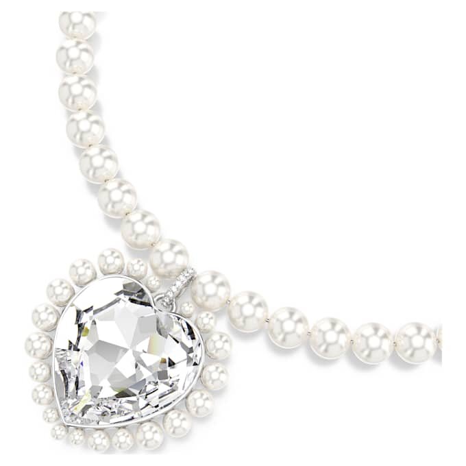 Ariana Grande X Swarovski halskjede med krystallperle, hjerteformet, hjerte, hvit, rhodiumbelagt Ariana Grande X Swarovski halskjede med krystallperle, hjerteformet, hjerte, hvit, rhodiumbelagt