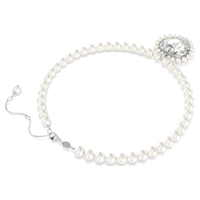 Ariana Grande X Swarovski halskjede med krystallperle, hjerteformet, hjerte, hvit, rhodiumbelagt Ariana Grande X Swarovski halskjede med krystallperle, hjerteformet, hjerte, hvit, rhodiumbelagt