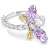 Ariana Grande X Swarovski motivring med blandede slipninger, øyenstikker, flerfarget, rhodiumbelagt