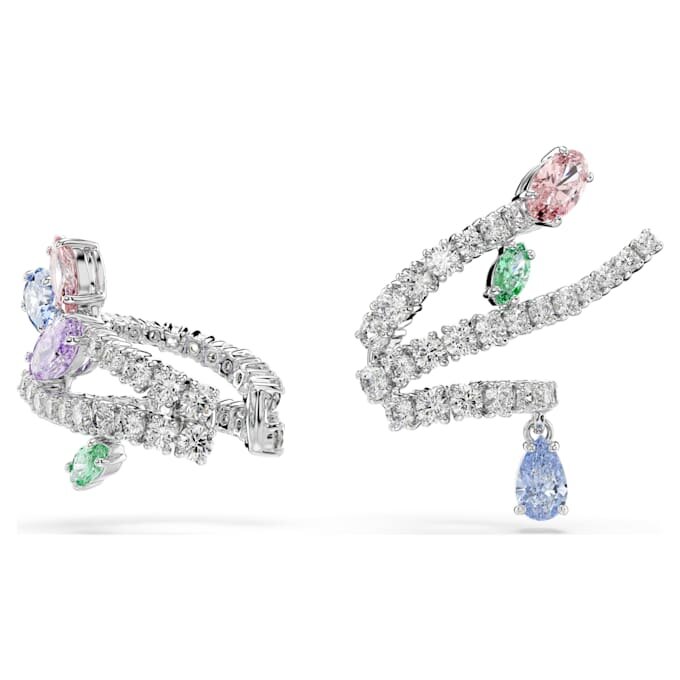 Ariana Grande X Swarovski ørecuffs med blandede slipinger, flerfarget, rhodiumbelagt Ariana Grande X Swarovski ørecuffs med blandede slipinger, flerfarget, rhodiumbelagt