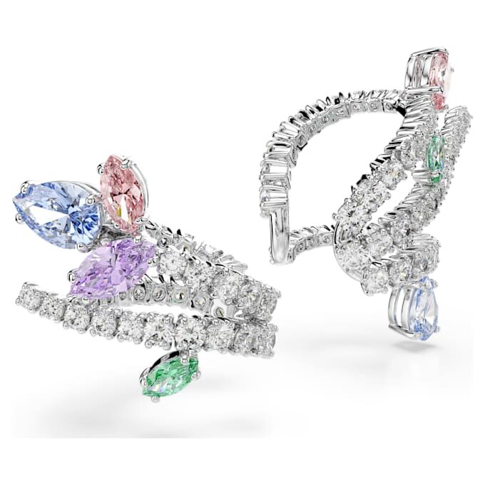 Ariana Grande X Swarovski ørecuffs med blandede slipinger, flerfarget, rhodiumbelagt Ariana Grande X Swarovski ørecuffs med blandede slipinger, flerfarget, rhodiumbelagt