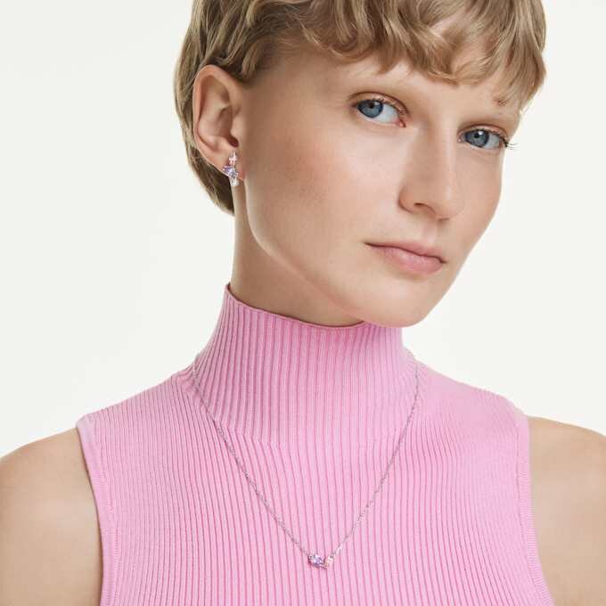 Ariana Grande X Swarovski-sett med blandede slipinger, flerfarget, rhodiumbelagt Ariana Grande X Swarovski-sett med blandede slipinger, flerfarget, rhodiumbelagt