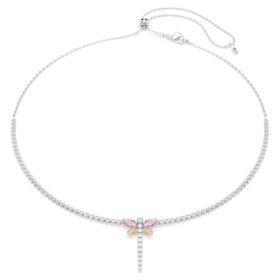 Ariana Grande X Swarovski Y-halskjede med blandede slipinger, øyenstikker, flerfarget, rhodiumbelagt