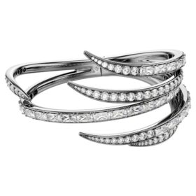 Armbåndet «Feather» fra Vienna Collection, hvitt, rutheniumbelagt Armbåndet «Feather» fra Vienna Collection, hvitt, rutheniumbelagt