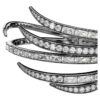 Armbåndet «Feather» fra Vienna Collection, hvitt, rutheniumbelagt