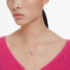 Bella V-anheng, rundslipt, rosa, rhodiumbelagt Bella V-anheng, rundslipt, rosa, rhodiumbelagt