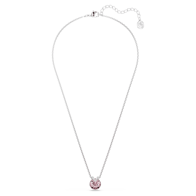 Bella V-anheng, rundslipt, rosa, rhodiumbelagt Bella V-anheng, rundslipt, rosa, rhodiumbelagt