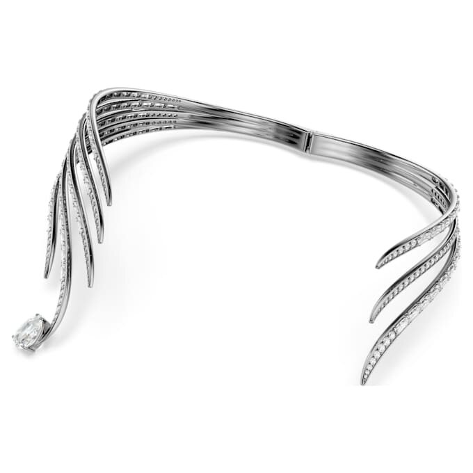 Choker «Feather» fra Vienna-kolleksjonen, hvit, rutheniumbelagt Choker «Feather» fra Vienna-kolleksjonen, hvit, rutheniumbelagt
