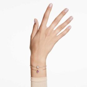 Chroma armbånd med hjerte, rødt, gullbelagt Chroma armbånd med hjerte, rødt, gullbelagt