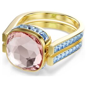 Chroma-ring med puteformet slipning, flerfarget, gullbelagt Chroma-ring med puteformet slipning, flerfarget, gullbelagt