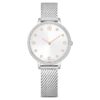 Clarica-klokke, sveitsiskprodusert, metallarmbånd, sølvfarget, rustfritt stål Clarica-klokke, sveitsiskprodusert, metallarmbånd, sølvfarget, rustfritt stål