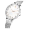 Clarica-klokke, sveitsiskprodusert, metallarmbånd, sølvfarget, rustfritt stål Clarica-klokke, sveitsiskprodusert, metallarmbånd, sølvfarget, rustfritt stål