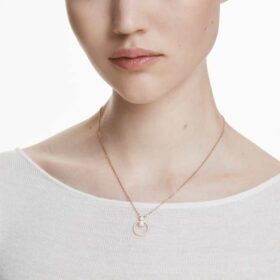 Constella-anheng med pavé, rundslipt, hvit, rosagullbelagt Constella-anheng med pavé, rundslipt, hvit, rosagullbelagt