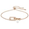 Constella-armbånd med krystallperle, rundslipt, hvit, rosagullbelagt Constella-armbånd med krystallperle, rundslipt, hvit, rosagullbelagt