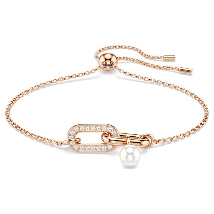 Constella-armbånd med krystallperle, rundslipt, hvit, rosagullbelagt Constella-armbånd med krystallperle, rundslipt, hvit, rosagullbelagt