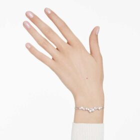 Constella armbånd med krystallperler, runde slipninger, hvitt, rhodiumbelagt Constella armbånd med krystallperler, runde slipninger, hvitt, rhodiumbelagt
